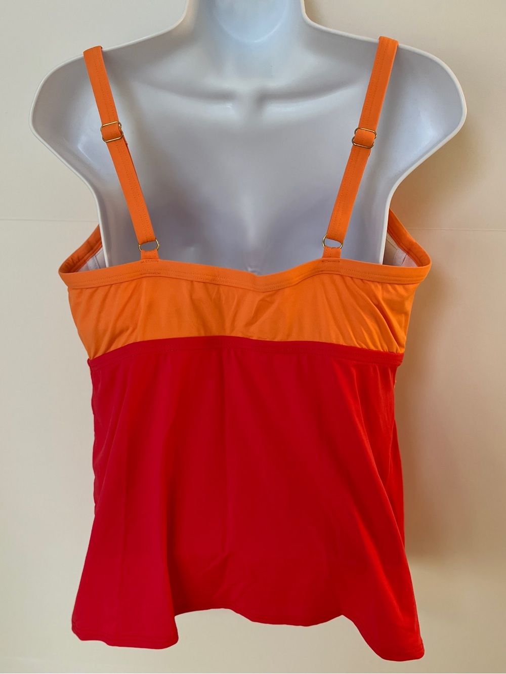 Coco Reef Orange and Coral Two-Piece Tankini Swim Set - Picture 5 of 11
